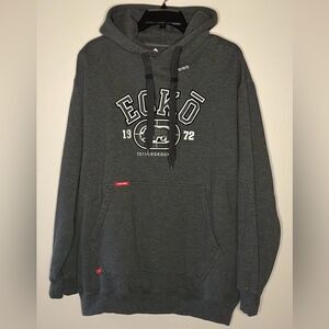 Ecko Unlimited- Y2K Early 2000s Vintage Grey Pullover Logo Hoodie- Size L